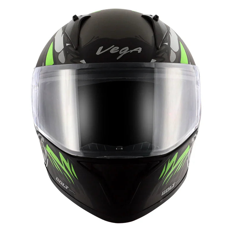 Vega Bolt Bunny Dull Black Green Helmet - Biker.Store - www.biker.store