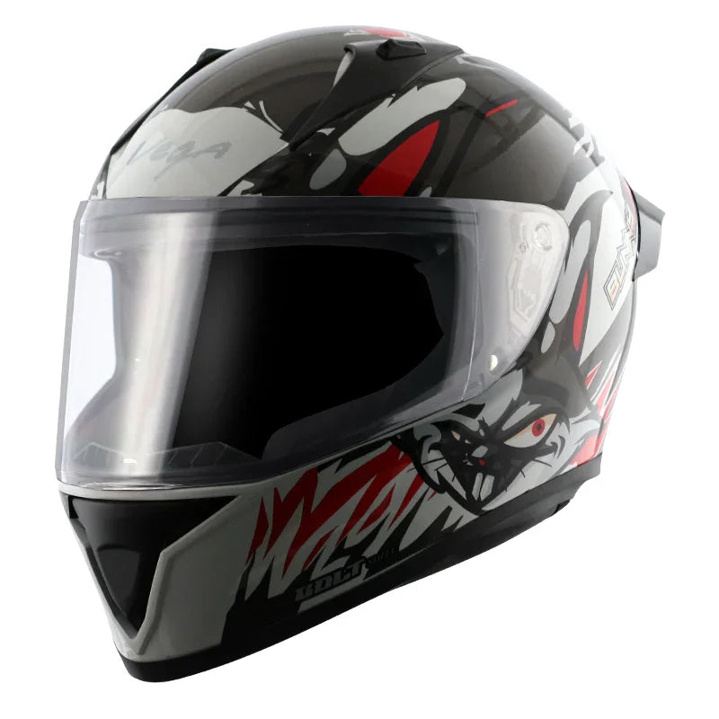 Vega Bolt Bunny White Red Helmet - Biker.Store - www.biker.store