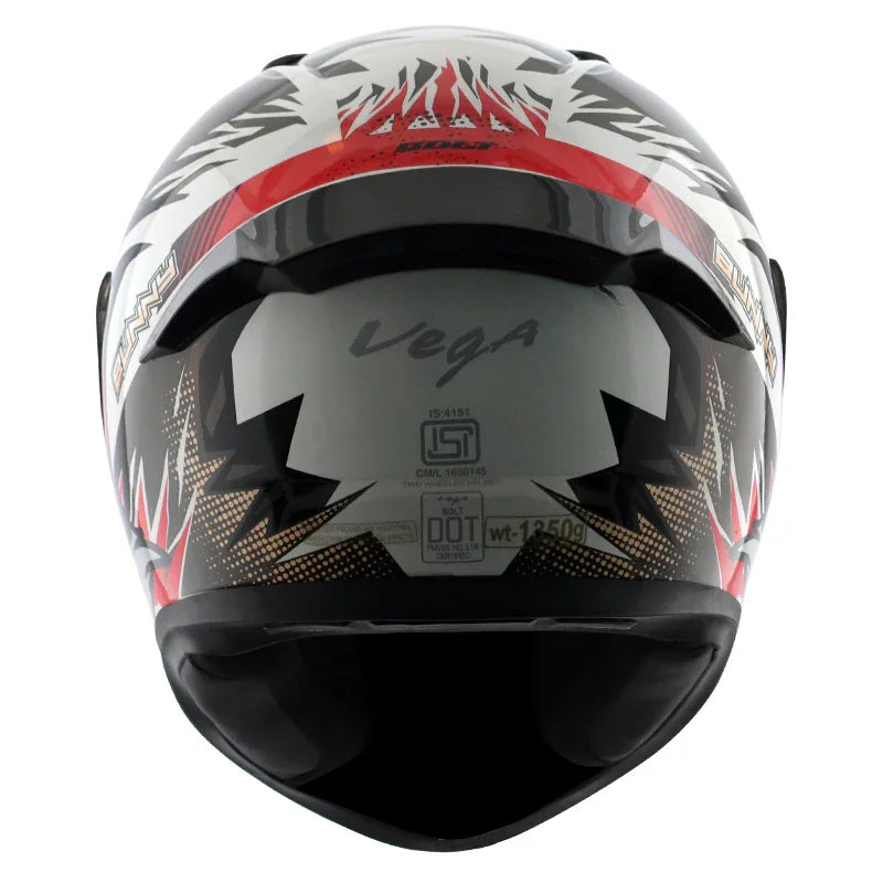 Vega Bolt Bunny White Red Helmet - Biker.Store - www.biker.store