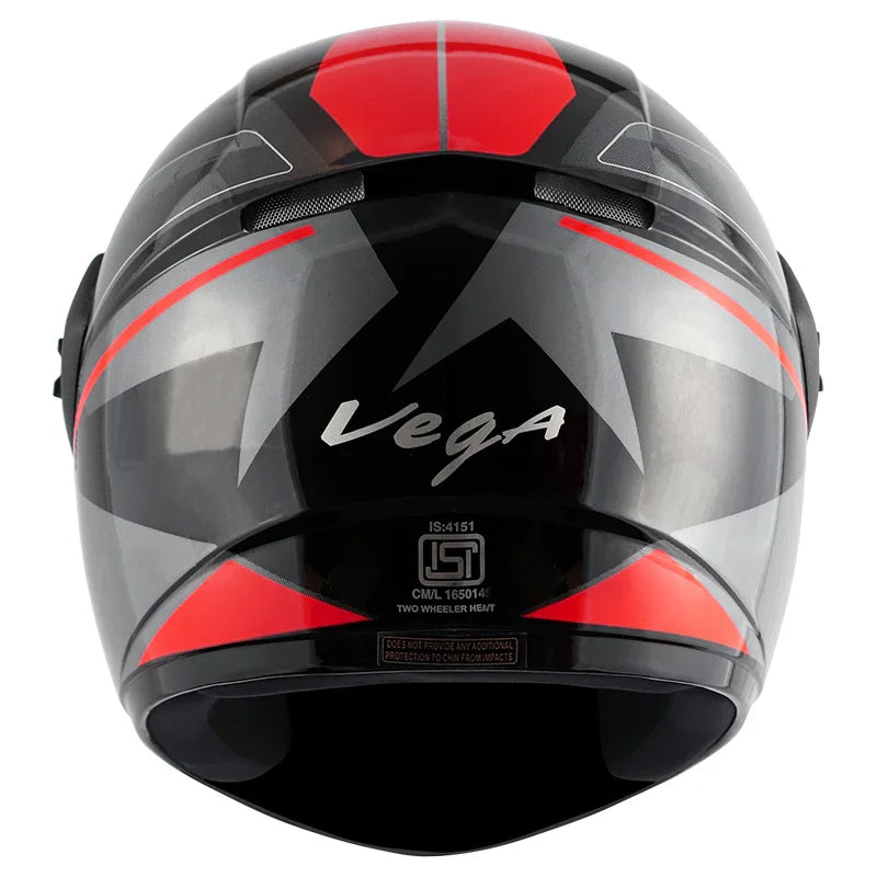 Vega Cliff Pioneer Black Red Helmet - Biker.Store - www.biker.store