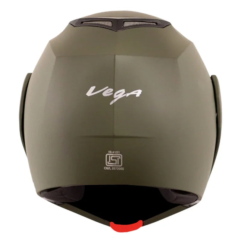 Vega Crux Dx Dull Battle Green Helmet - Biker.Store - www.biker.store