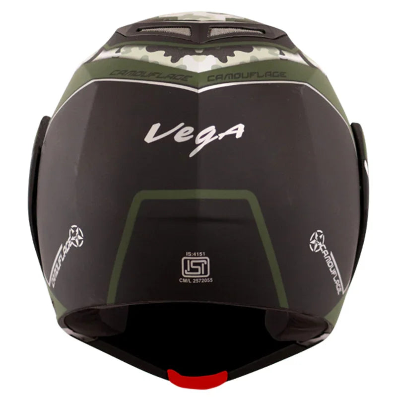 Vega Crux Dx Camouflage Dull Black Battle Green Helmet - Biker.Store - www.biker.store