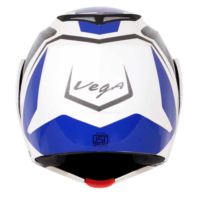 Vega Crux Dx Checks White Blue Helmet - Biker.Store - www.biker.store