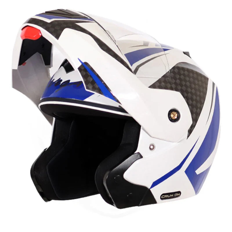 Vega Crux Dx Checks White Blue Helmet - Biker.Store - www.biker.store