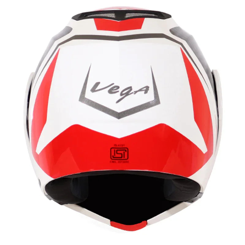 Vega Crux Dx Checks White Red Helmet - Biker.Store - www.biker.store