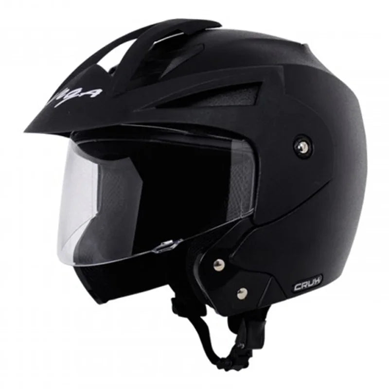 Vega Crux Open Face Black Helmet - Biker.Store - www.biker.store