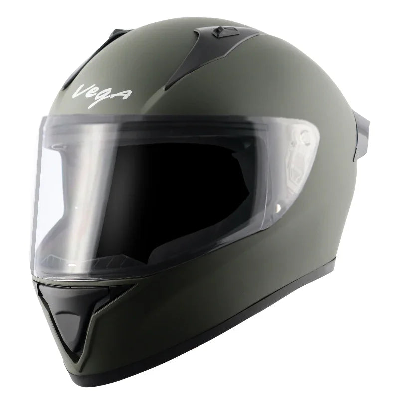 Vega Bolt Dull Battle Green Helmet - Biker.Store - www.biker.store