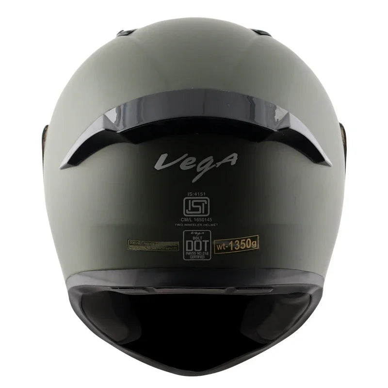 Vega Bolt Dull Battle Green Helmet - Biker.Store - www.biker.store