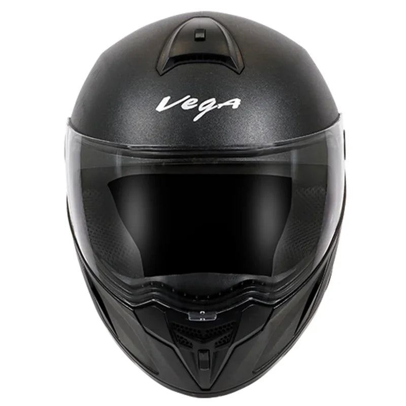 Vega EVO Leather Finish Black Helmet - Biker.Store - www.biker.store