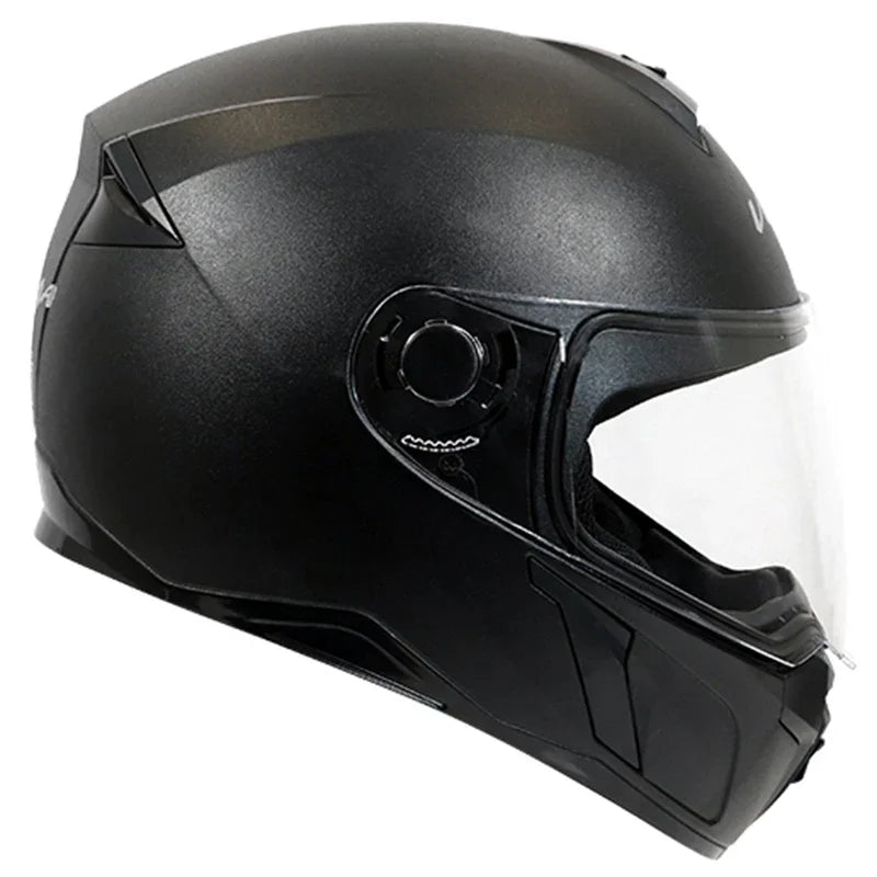 Vega EVO Leather Finish Black Helmet - Biker.Store - www.biker.store