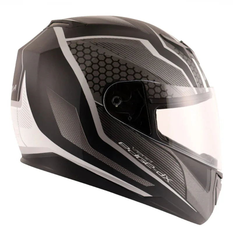 Vega Edge DX Blast Black Silver Helmet - Biker.Store - www.biker.store