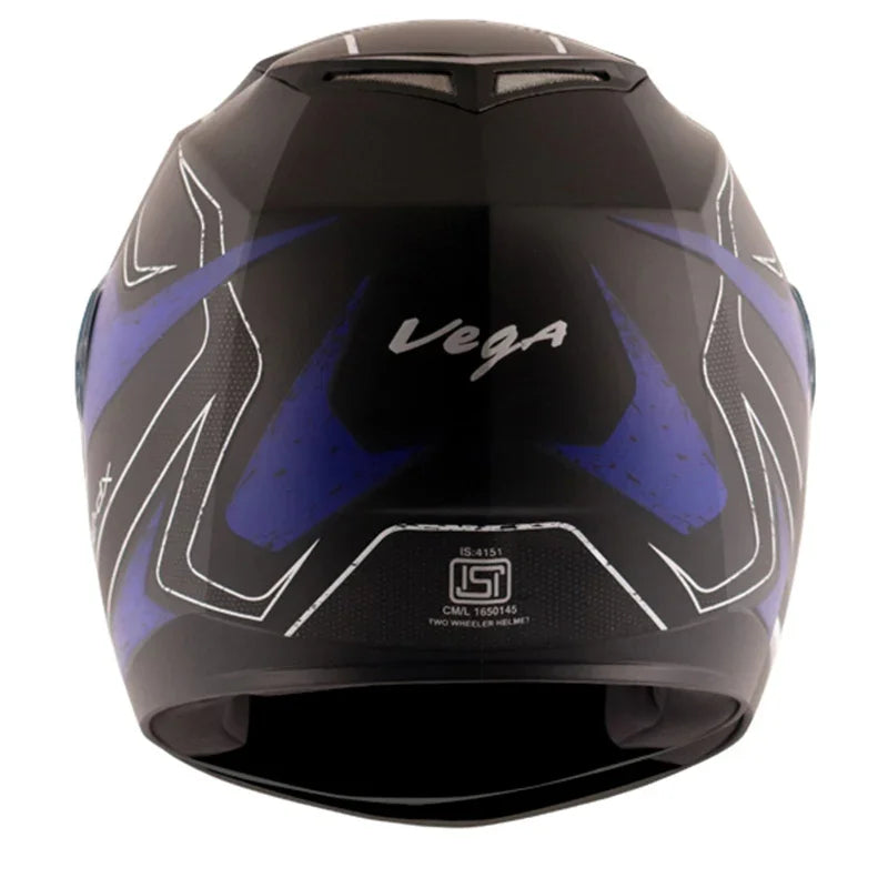 Vega Edge DX Crystal Black Blue Helmet - Biker.Store - www.biker.store
