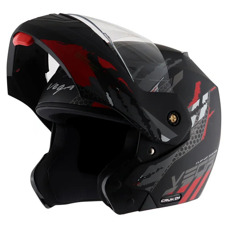 Vega Crux Dx Flex Dull Black Red Helmet - Biker.Store - www.biker.store