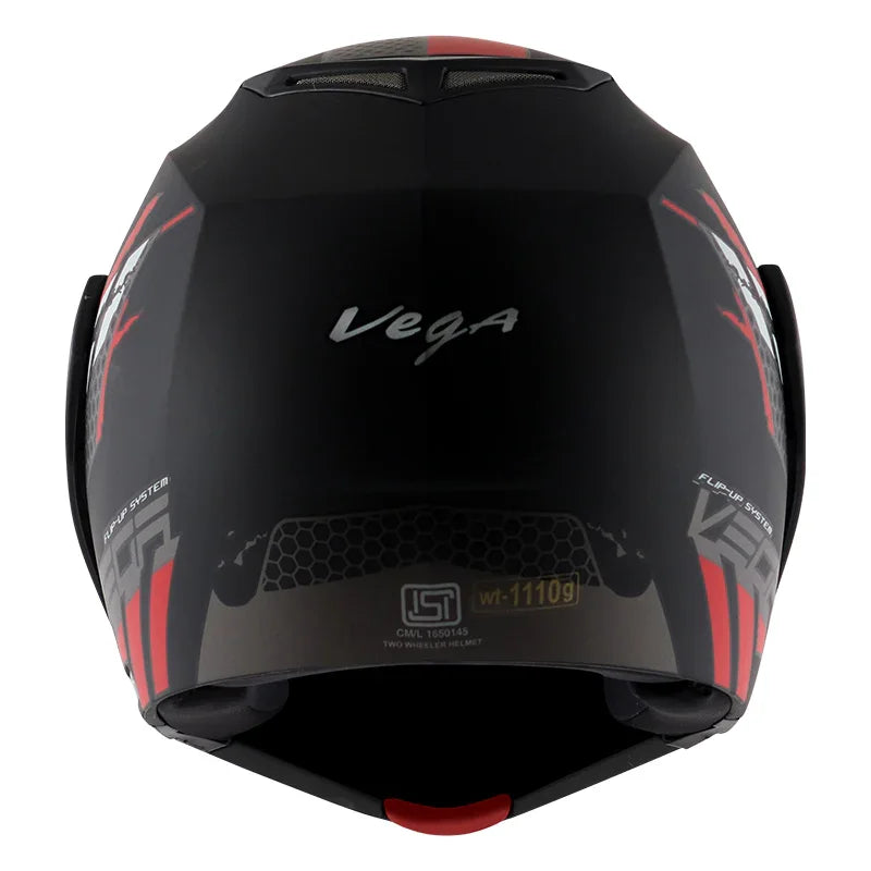 Vega Crux Dx Flex Dull Black Red Helmet - Biker.Store - www.biker.store