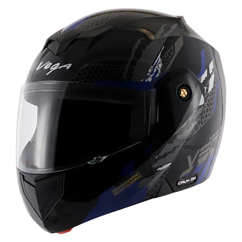 Vega Crux Dx Flex Black Blue Helmet - Biker.Store - www.biker.store