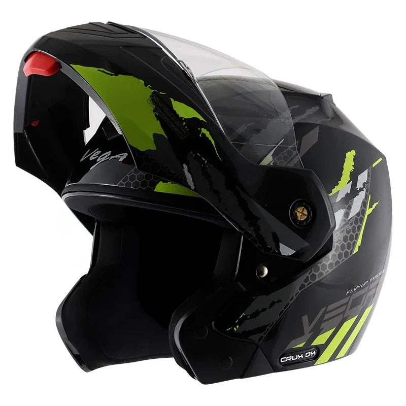 Vega Crux Dx Flex Black Neon Yellow Helmet - Biker.Store - www.biker.store