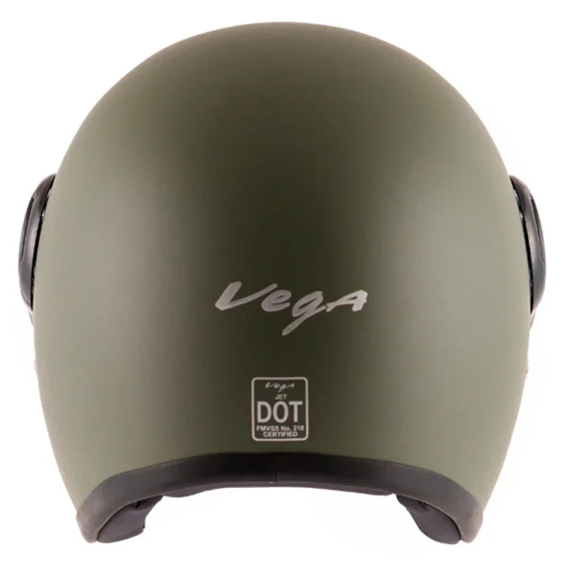 Vega JET W/Visor Dull Army Green Helmet - Biker.Store - www.biker.store