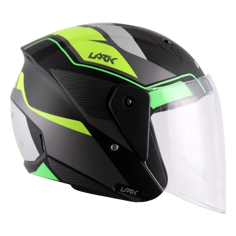 Vega Lark Legend Dull Black Neon Yellow Helmet - Biker.Store - www.biker.store