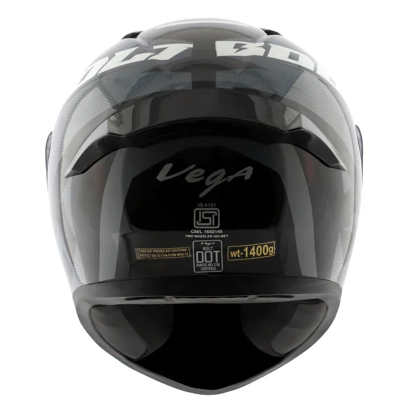 Vega Bolt Macho Black Grey Helmet - Biker.Store - www.biker.store