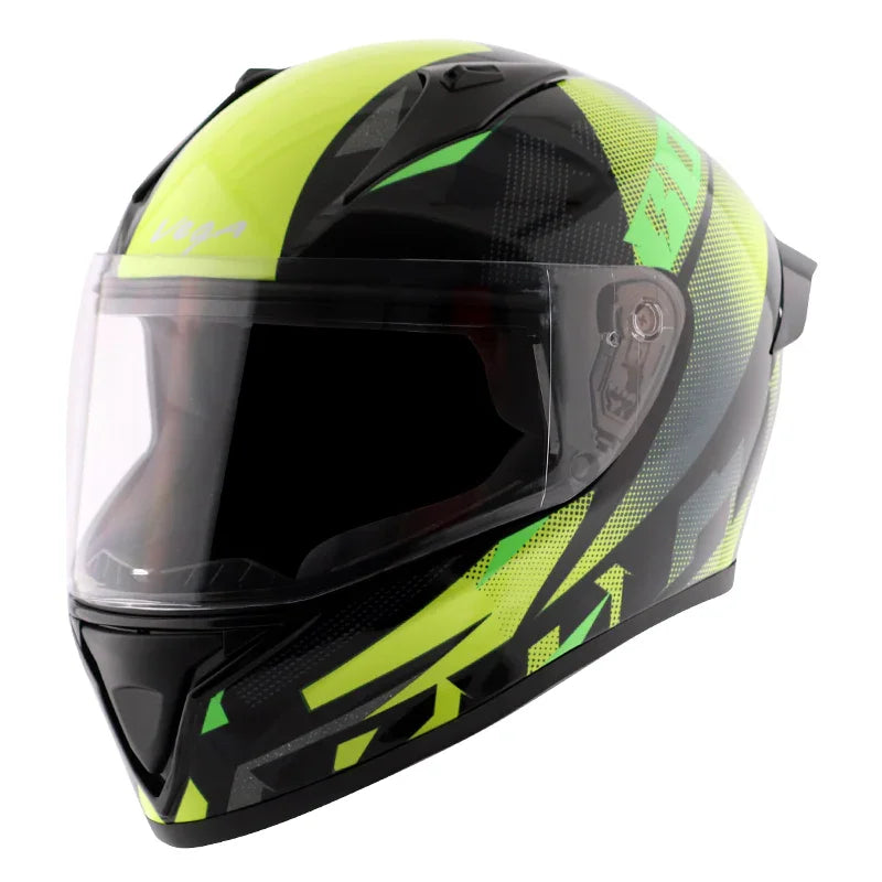 Vega Bolt Macho Black Neon Yellow Helmet - Biker.Store - www.biker.store
