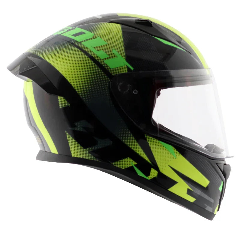 Vega Bolt Macho Black Neon Yellow Helmet - Biker.Store - www.biker.store