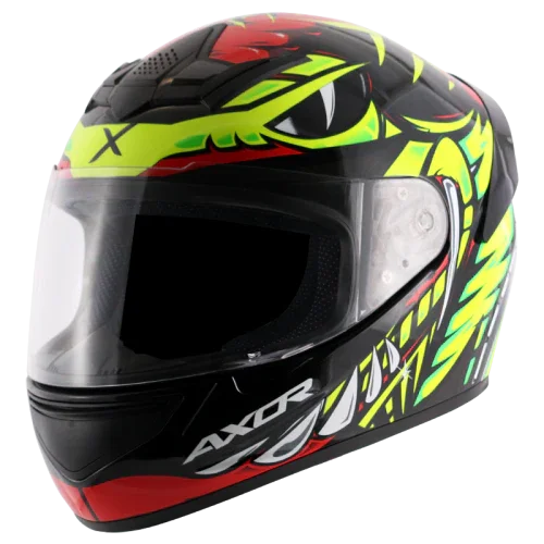 Axor RAGE PYTHON Black Neon Yellow Helmet - Biker.Store - www.biker.store