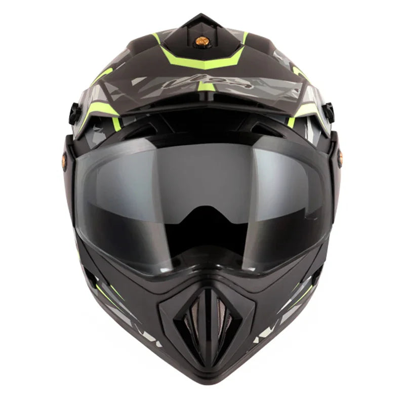Vega Off Road D/V Camo Dull Black Yellow Helmet - Biker.Store - www.biker.store