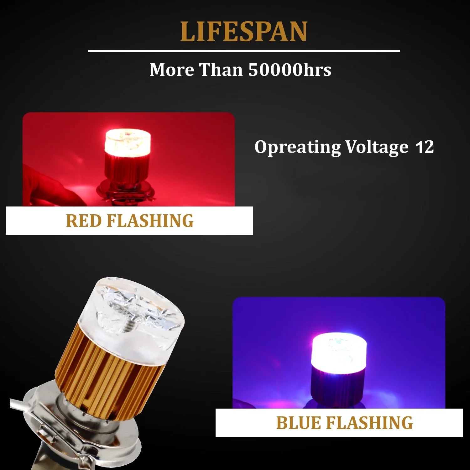 White/MultiColor H4 Headlight Bulb for Bikes Universal For Car Universal For Bike (Upper Multicolor/Dipper White, Type H4 headlight bulb) - Biker.Store - www.biker.store