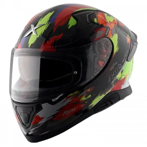 Axor APEX RACER D/V BLACK NEON YELLOW Helmet - Biker.Store - www.biker.store