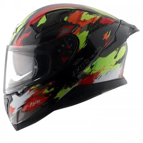 Axor APEX RACER D/V BLACK NEON YELLOW Helmet - Biker.Store - www.biker.store