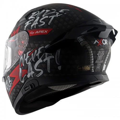 Axor APEX RIDEFAST DULL BLACK RED Helmet - Biker.Store - www.biker.store