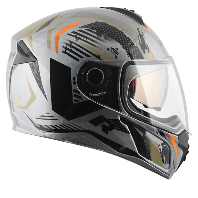 Vega Ryker D/V Attic Grey Black Helmet - Biker.Store - www.biker.store