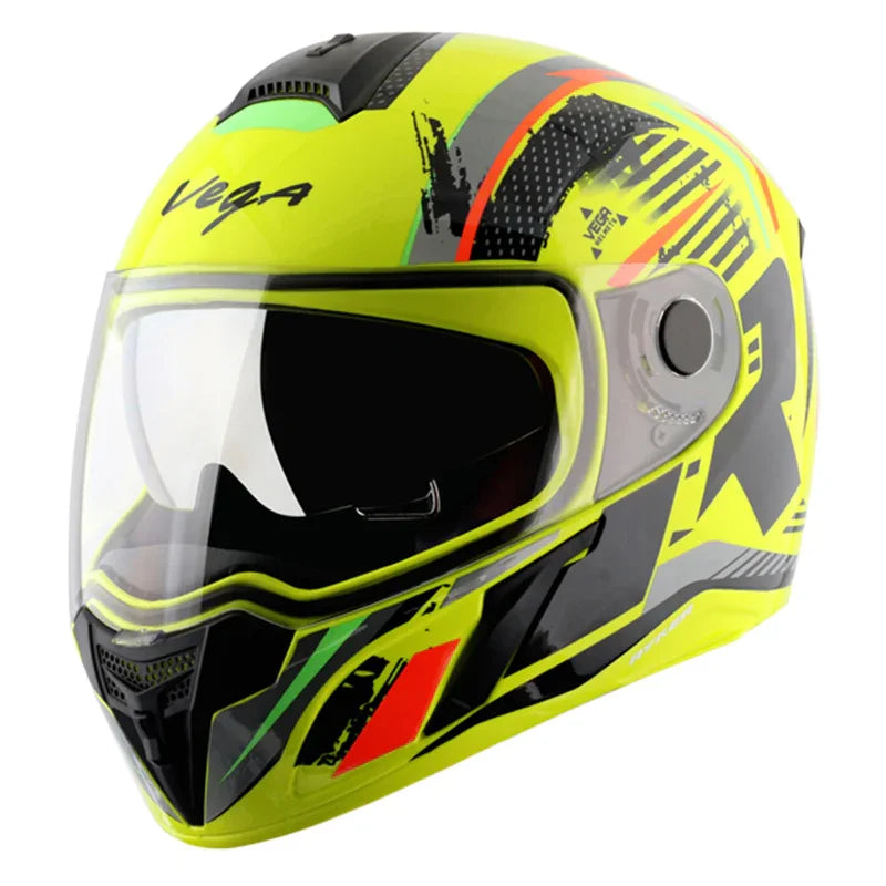Vega Ryker D/V Attic Neon Yellow Black Helmet - Biker.Store - www.biker.store