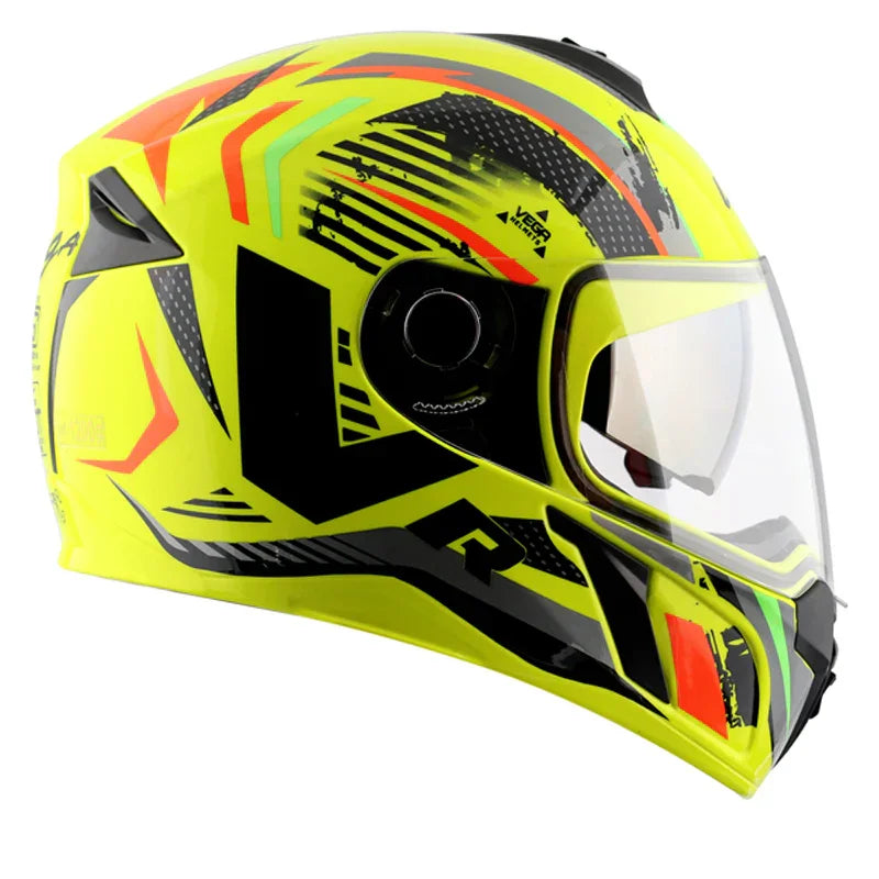 Vega Ryker D/V Attic Neon Yellow Black Helmet - Biker.Store - www.biker.store