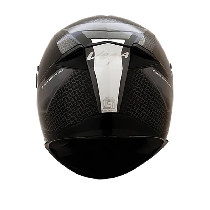Vega Ryker D/V Bolder Black Silver Helmet - Biker.Store - www.biker.store
