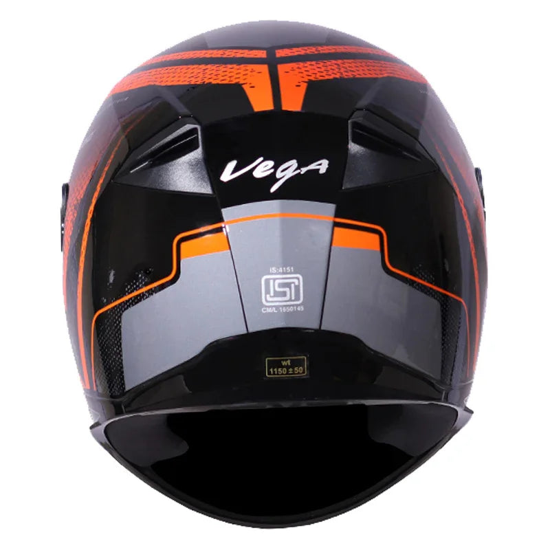 Vega Ryker D/V Diamond Black Orange Helmet - Biker.Store - www.biker.store