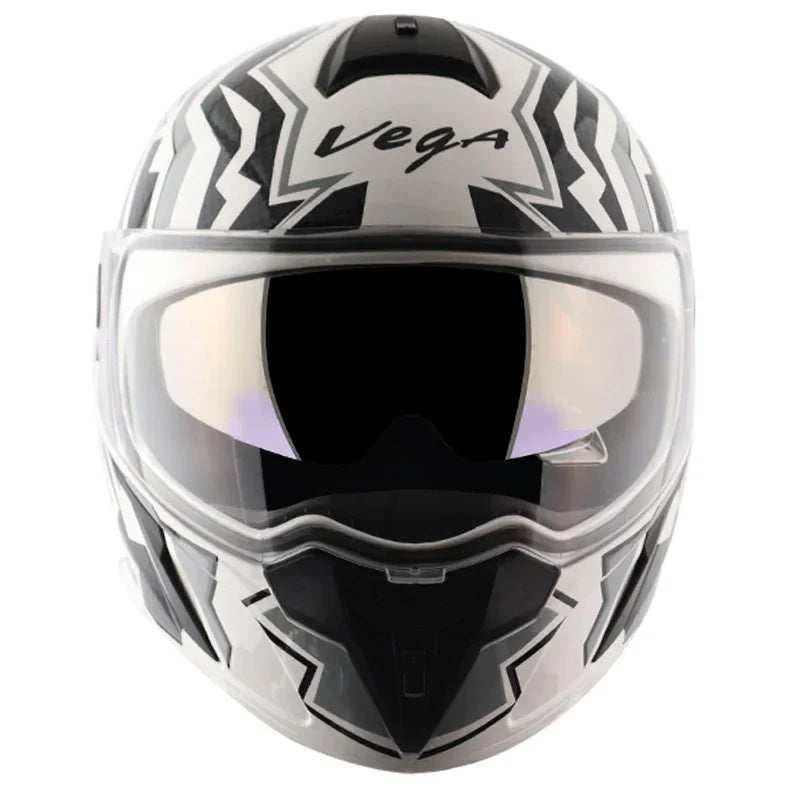 Vega Ryker D/V Elite White Grey Helmet - Biker.Store - www.biker.store