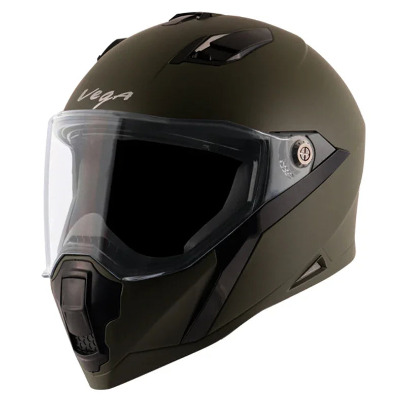 Vega Storm Dull Battle Green Helmet - Biker.Store - www.biker.store