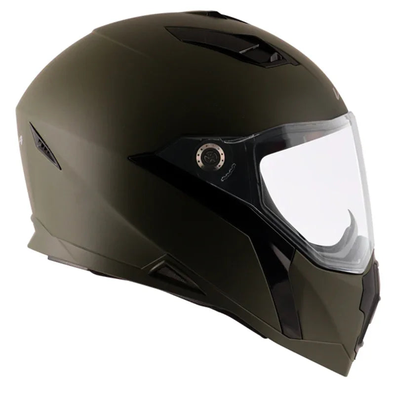 Vega Storm Dull Battle Green Helmet - Biker.Store - www.biker.store