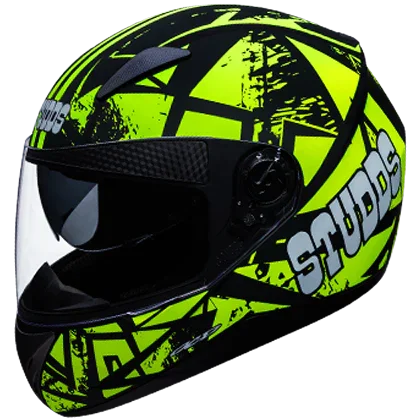 Studds SHIFTER D4 Decor Matt Black N5 Yellow - Biker.Store - www.biker.store