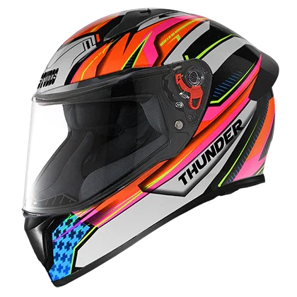 Studds Thunder D8 Decor With Spoiler Black N10 - Biker.Store - www.biker.store