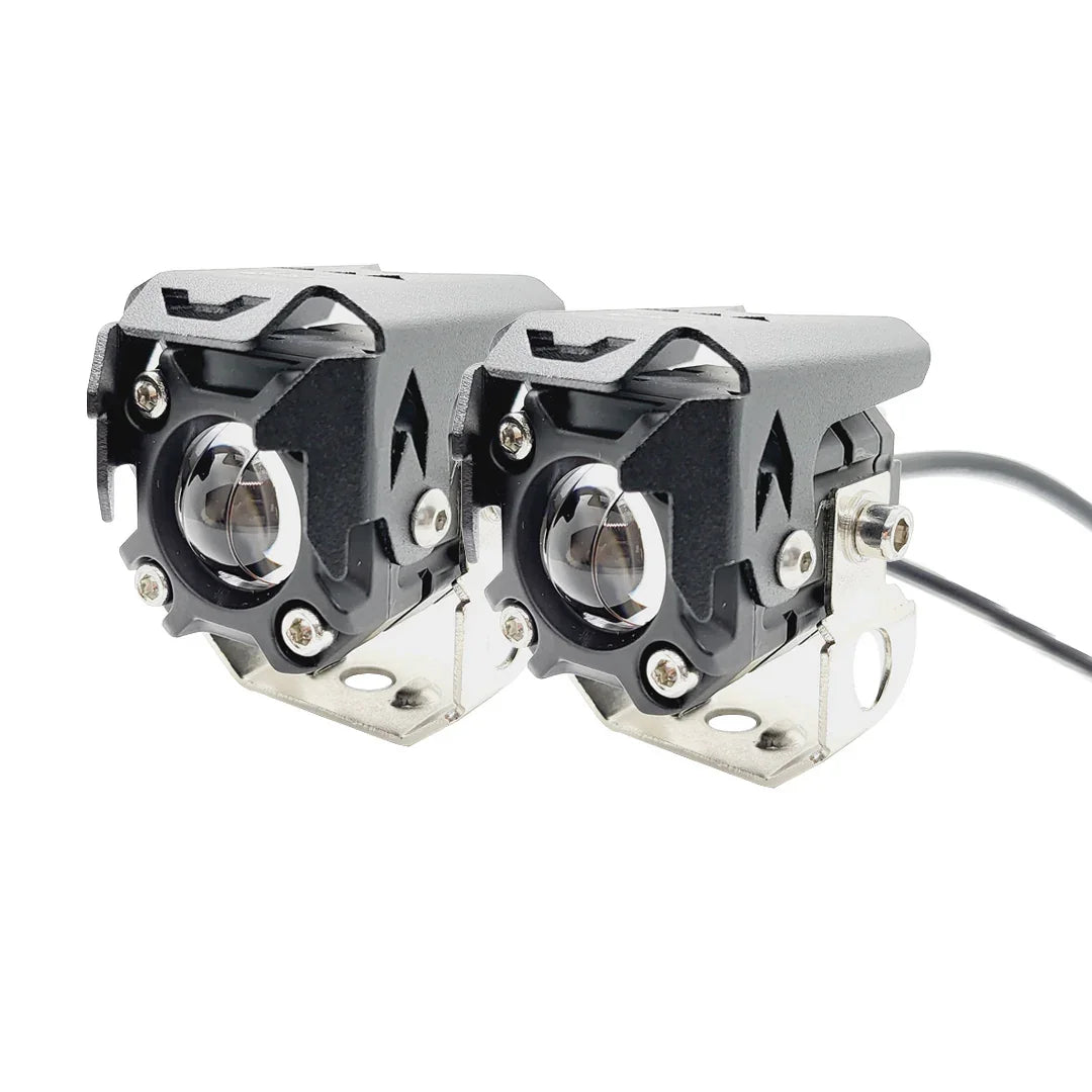 HJG 120W Projector Fog Light LED Work Light Fog Lamp Dual Color Motorcycle Lights Spot Light High beam/Low beam Electric Cars (Headlights) (12-80V DC – 60W) - Biker.Store - www.biker.store