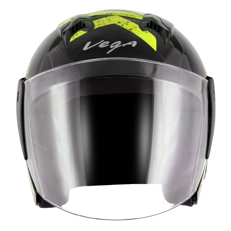 Vega Lark Victor Black Neon Yellow Helmet - Biker.Store - www.biker.store
