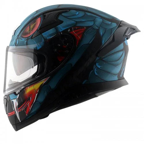 Axor APEX VENOMOUS D/V DULL BLACK M.BLUE Helmet - Biker.Store - www.biker.store
