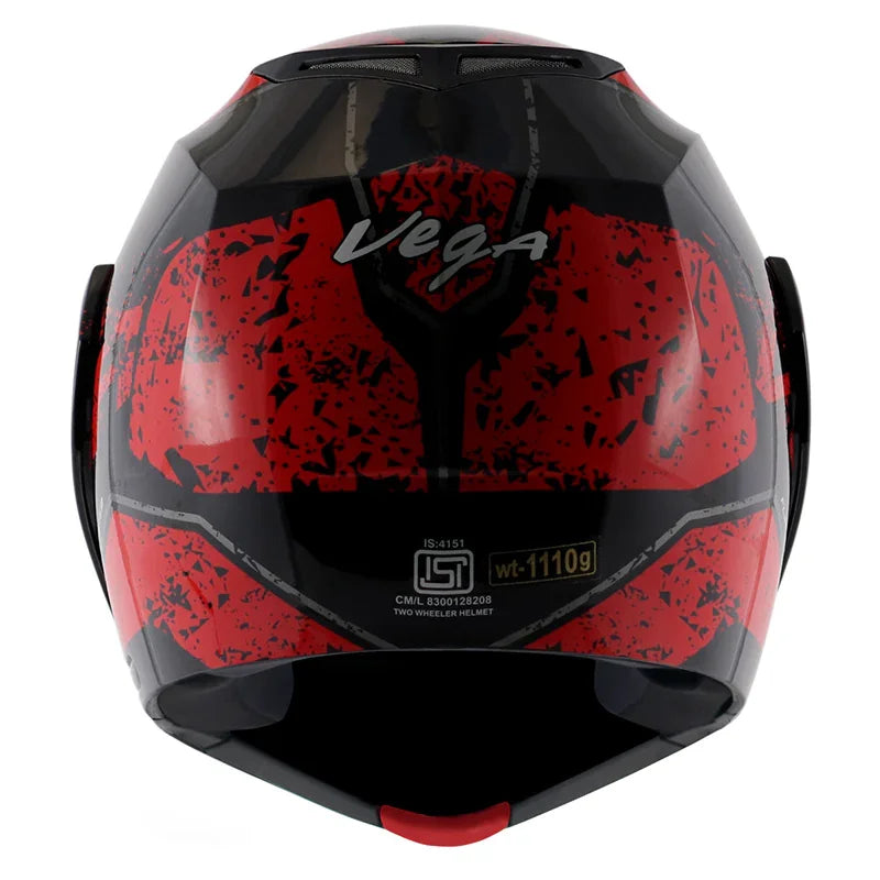 Vega Crux Dx Victor Black Red Helmet - Biker.Store - www.biker.store
