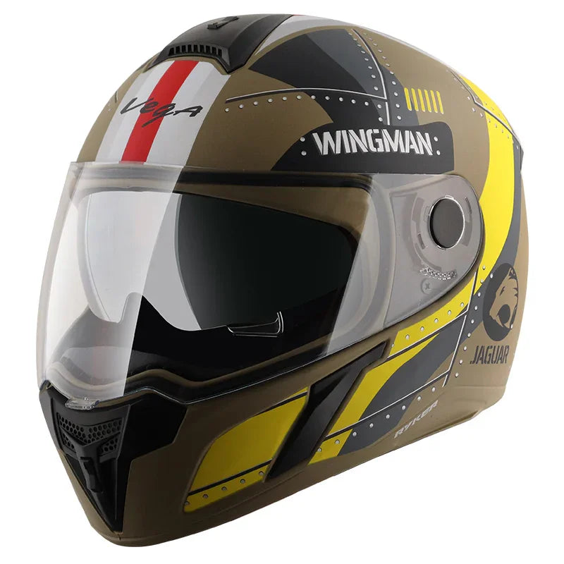 Vega Ryker D/V Wingman Dull Desert Storm Neon Yellow Helmet - Biker.Store - www.biker.store