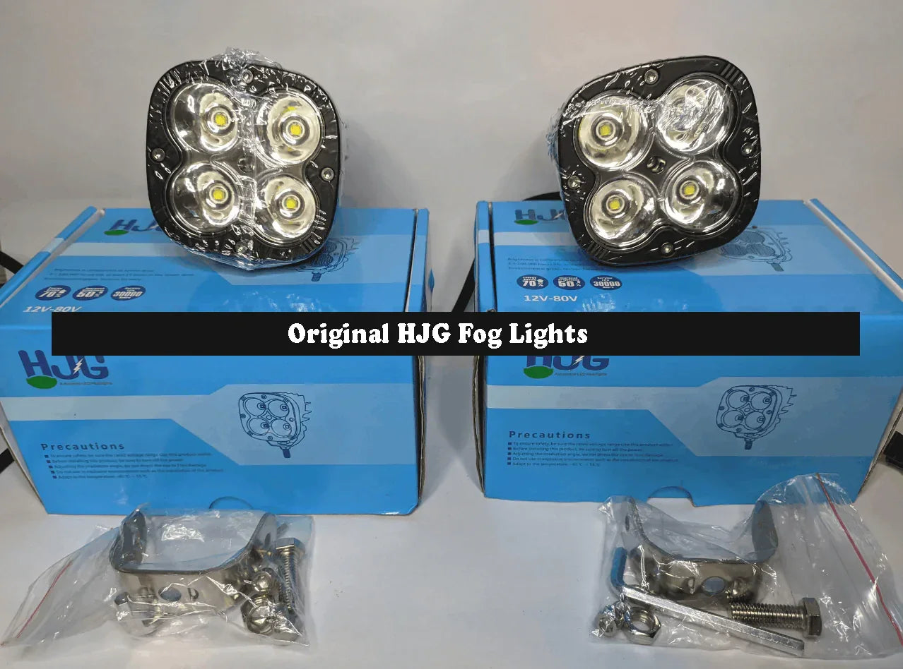 Hjg 4 Led Cree 60w Fog Light Auxiliary Light For All Motorcycles With Yellow Filter Cap (Set of 2) - Biker.Store - www.biker.store