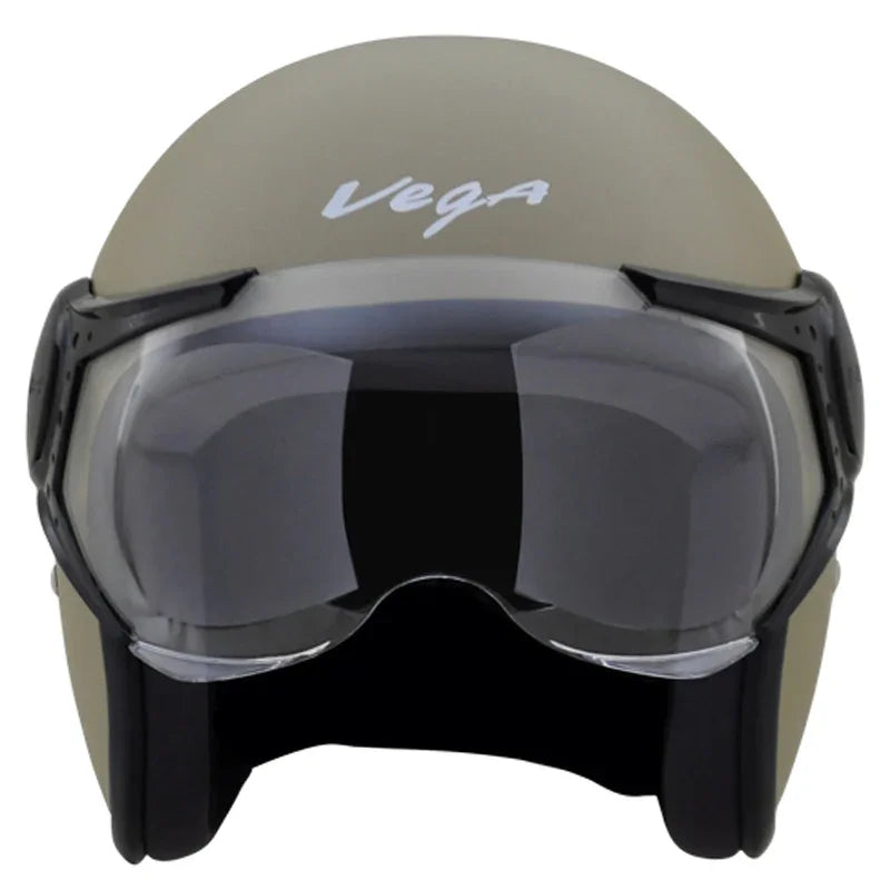 Vega JET W/Visor Dull Desert Storm Helmet - Biker.Store - www.biker.store