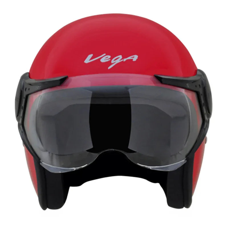 Vega JET W/Visor Red Helmet - Biker.Store - www.biker.store