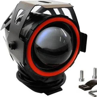 HJG Projector Angel Eyes LED Fog Light For Bike Universal For All Bike (1pc) - Biker.Store - www.biker.store